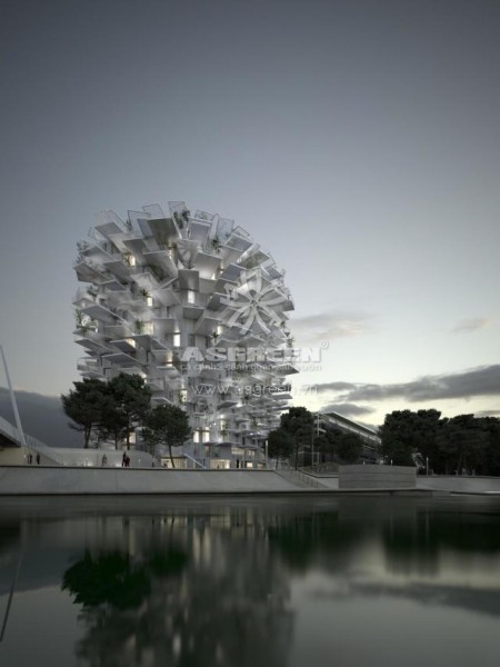Tòa nhà hình cây tuyệt đẹp dành giải kiến trúc của Pháp